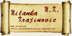 Milanka Krajinović vizit kartica